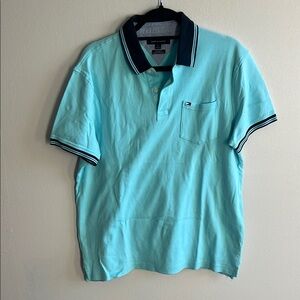 Tommy Hilfiger Blue Polo Shirt with Navy Accents